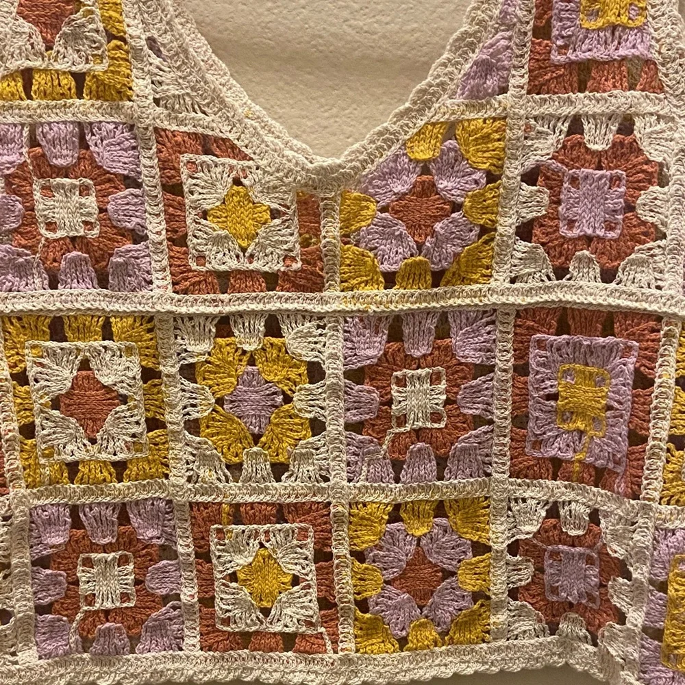 Rebellion Colorful Crochet Top size XS - Picture 2 of 4